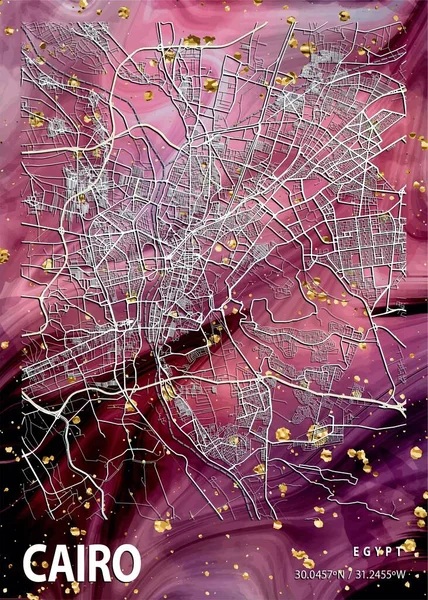 Cairo Egypte Areca Marble Map Een Prachtige Prent Van Werelds — Stockfoto