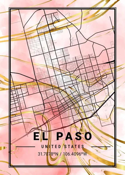 Paso Ηνωμένες Πολιτείες Cactus Marble Map Είναι Όμορφες Εκτυπώσεις Από — Φωτογραφία Αρχείου