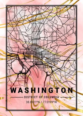 Washington - ABD Kaktüs Mermer Haritası dünyanın en ünlü şehirlerinin güzel bir kopyası. Bu fiyata böyle bir baskı bulamazsın..