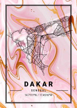 Dakar - Senegal Kamelya Mermer Haritası dünyanın en ünlü şehirlerinin güzel bir kopyası. Bu fiyata böyle bir baskı bulamazsın..