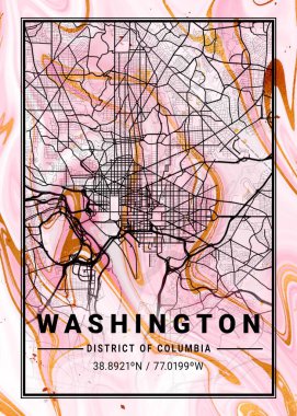 Washington - ABD Kamelya Mermer Haritası dünyanın en ünlü şehirlerinin güzel bir kopyası. Bu fiyata böyle bir baskı bulamazsın..