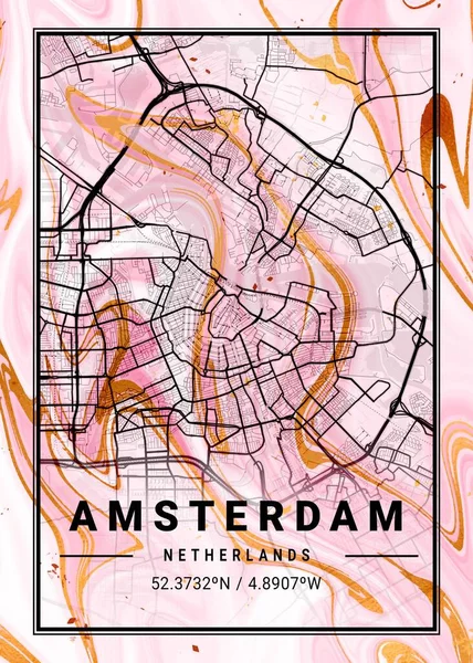 Amsterdam - Hollanda Kamelya Mermer Haritası dünyanın en ünlü şehirlerinin güzel bir kopyası. Bu fiyata böyle bir baskı bulamazsın..