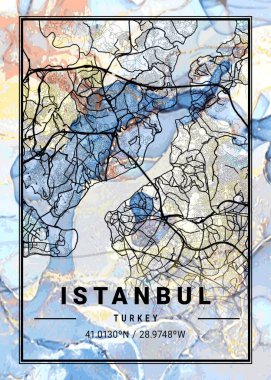 İstanbul - Türkiye Campanula Mermer Haritası dünyanın en ünlü şehirlerinin güzel bir kopyası. Bu fiyata böyle bir baskı bulamazsın..