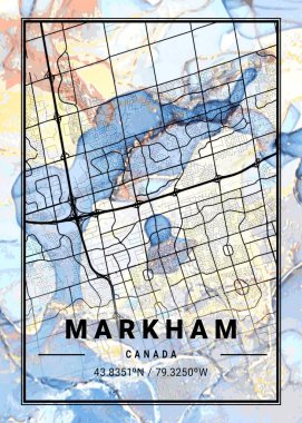 Markham - Kanada Campanula Mermer Haritası dünyanın en ünlü şehirlerinin güzel bir kopyası. Bu fiyata böyle bir baskı bulamazsın..