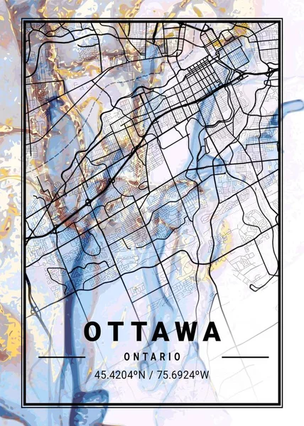 Ottawa - Kanada Camomile Mermer Haritası dünyanın en ünlü şehirlerinin güzel bir kopyası. Bu fiyata böyle bir baskı bulamazsın..