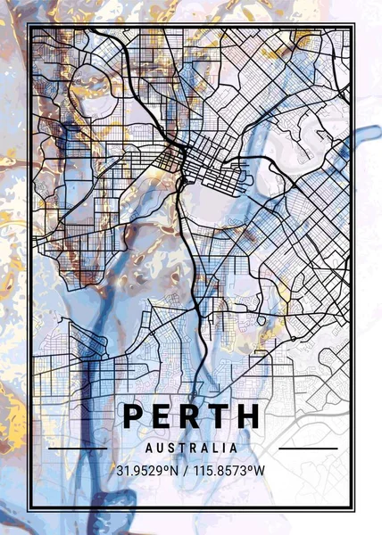 Perth - Avustralya Camomile Mermer Haritası dünyanın en ünlü şehirlerinin güzel bir kopyası. Bu fiyata böyle bir baskı bulamazsın..