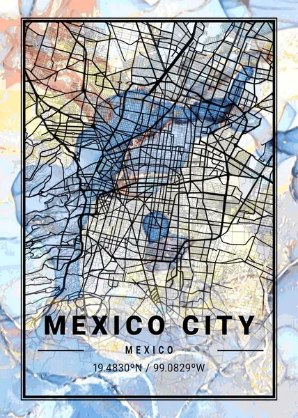Mexiko Stadt Mexiko Campanula Marmor Karte Ist Eine Wunderschöne Kopie — Stockfoto