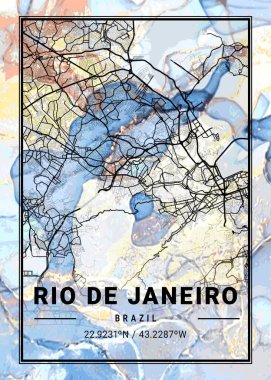 Rio De Janeiro - Brezilya Campanula Mermer Haritası dünyanın en ünlü şehirlerinin güzel bir kopyası. Bu fiyata böyle bir baskı bulamazsın..