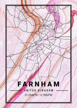 Farnham - Birleşik Krallık Clematis Mermer Haritası dünyanın en ünlü şehirlerinin güzel bir kopyası. Bu fiyata böyle bir baskı bulamazsın..