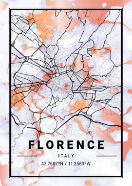 Florence - İtalya Horoz Kovanı Mermer Haritası dünyanın en ünlü şehirlerinin güzel bir kopyası. Bu fiyata böyle bir baskı bulamazsın..