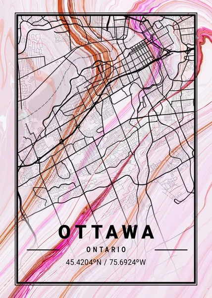 stock image Ottawa - Canada Clematis Marble Map is beautiful prints of the world's most famous cities. You will not find a similar print at this great price.