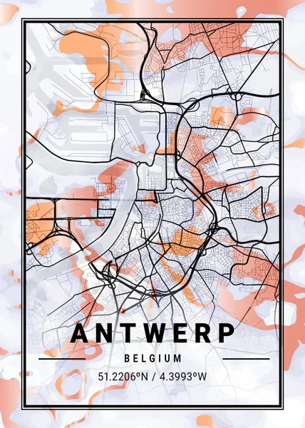 Antwerp - Belçika Horozibiği Mermer Haritası dünyanın en ünlü şehirlerinin güzel baskılarıdır. Bu fiyata böyle bir baskı bulamazsın..