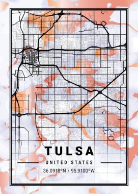 Tulsa - Amerika Birleşik Devletleri Horoz Kovanı Mermer Haritası dünyanın en ünlü şehirlerinin güzel bir kopyası. Bu fiyata böyle bir baskı bulamazsın..