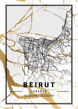 Beyrut - Lübnan Kozmos Mermer Haritası dünyanın en ünlü şehirlerinin güzel birer kopyası. Bu fiyata böyle bir baskı bulamazsın..