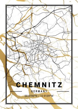 Chemnitz - Almanya Kozmos Mermer Haritası dünyanın en ünlü şehirlerinin güzel bir kopyası. Bu fiyata böyle bir baskı bulamazsın..