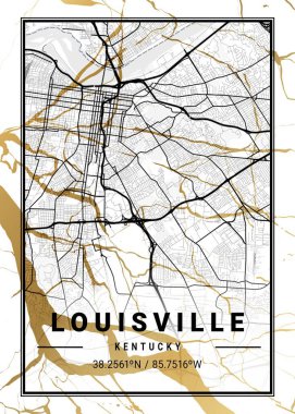 Louisville - Birleşik Devletler Kozmos Mermer Haritası dünyanın en ünlü şehirlerinin güzel bir kopyası. Bu fiyata böyle bir baskı bulamazsın..