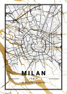 Milan - İtalya Kozmos Mermer Haritası dünyanın en ünlü şehirlerinin güzel birer kopyası. Bu fiyata böyle bir baskı bulamazsın..