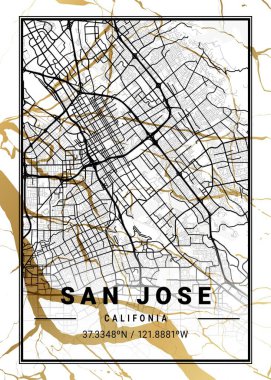 San Jose - Birleşik Devletler Kozmos Mermer Haritası dünyanın en ünlü şehirlerinin güzel bir kopyası. Bu fiyata böyle bir baskı bulamazsın..