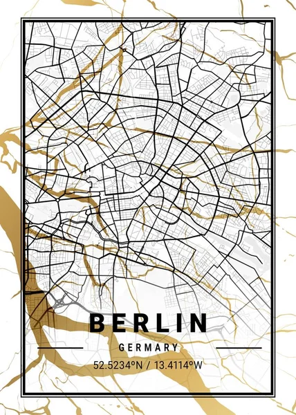 stock image Berlin - Germany Cosmos Marble Map is beautiful prints of the world's most famous cities. You will not find a similar print at this great price.