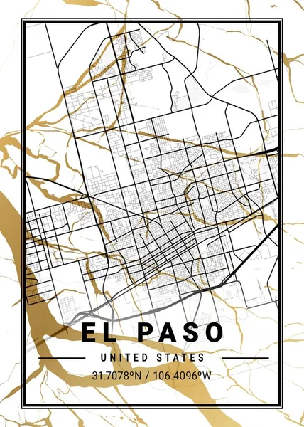 Paso Ηνωμένες Πολιτείες Cosmos Marble Map Είναι Όμορφες Εκτυπώσεις Από — Φωτογραφία Αρχείου