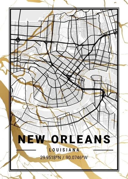 New Orleans - Birleşik Devletler Kozmos Mermer Haritası dünyanın en ünlü şehirlerinin güzel bir kopyası. Bu fiyata böyle bir baskı bulamazsın..