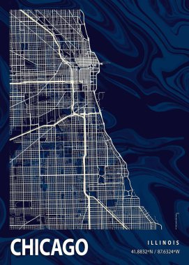 Chicago - Amerika Birleşik Devletleri Crocus Mermer Haritası dünyanın en ünlü şehirlerinin güzel bir kopyası. Bu fiyata böyle bir baskı bulamazsın..