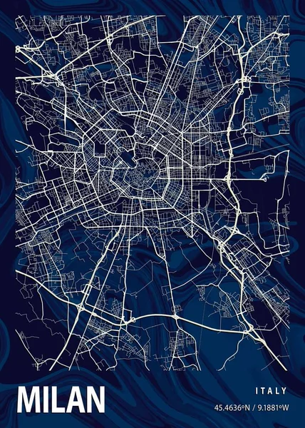 stock image Milan - Italy Crocus Marble Map is beautiful prints of the world's most famous cities. You will not find a similar print at this great price.