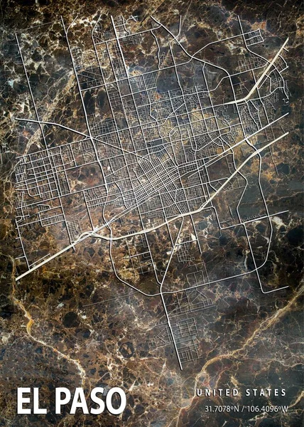 Πάσο Ηνωμένες Πολιτείες Dahlia Marble Map Είναι Όμορφες Εκτυπώσεις Από — Φωτογραφία Αρχείου
