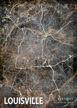Louisville - Birleşik Devletler Dahlia Mermer Haritası dünyanın en ünlü şehirlerinin güzel bir kopyası. Bu fiyata böyle bir baskı bulamazsın..
