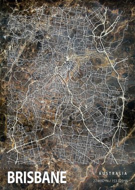 Brisbane - Avustralya Dahlia Mermer Haritası dünyanın en ünlü şehirlerinin güzel bir kopyası. Bu fiyata böyle bir baskı bulamazsın..