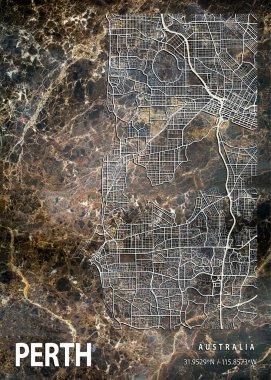 Perth - Avustralya Dahlia Mermer Haritası dünyanın en ünlü şehirlerinin güzel bir kopyası. Bu fiyata böyle bir baskı bulamazsın..