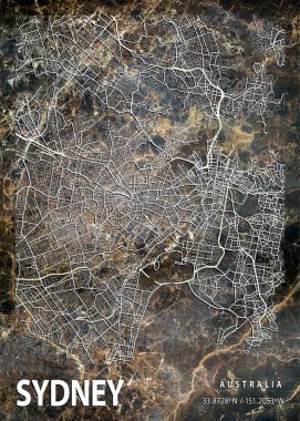 Sydney - Avustralya Dahlia Mermer Haritası dünyanın en ünlü şehirlerinin güzel bir kopyası. Bu fiyata böyle bir baskı bulamazsın..