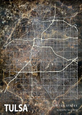 Tulsa - Birleşik Devletler Dahlia Mermer Haritası dünyanın en ünlü şehirlerinin güzel bir kopyası. Bu fiyata böyle bir baskı bulamazsın..