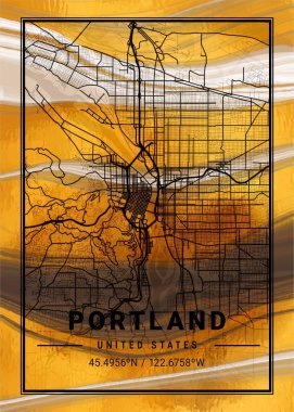 Portland - ABD Daisy Mermer Haritası dünyanın en ünlü şehirlerinin güzel bir kopyası. Bu fiyata böyle bir baskı bulamazsın..
