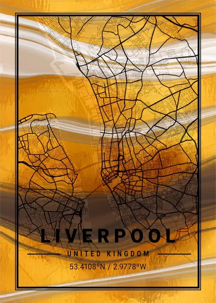 Liverpool Großbritannien Daisy Marble Map Ist Eine Wunderschöne Kopie Der — Stockfoto