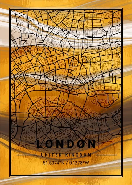 Λονδίνο Ηνωμένο Βασίλειο Daisy Marble Map Είναι Όμορφες Εκτυπώσεις Των — Φωτογραφία Αρχείου
