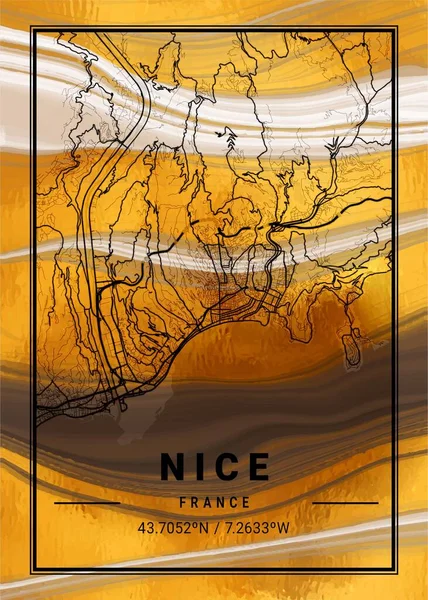 Νίκαια Γαλλία Daisy Marble Map Είναι Όμορφες Εκτυπώσεις Των Πιο — Φωτογραφία Αρχείου