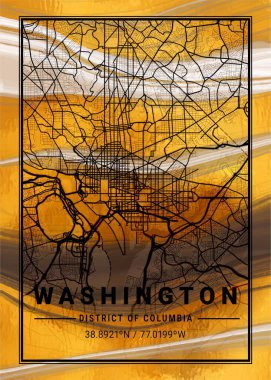 Washington - ABD Daisy Marble Haritası dünyanın en ünlü şehirlerinin güzel bir kopyası. Bu fiyata böyle bir baskı bulamazsın..