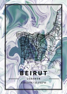 Beyrut - Lübnan Karahindiba Mermer Haritası dünyanın en ünlü şehirlerinin güzel bir kopyası. Bu fiyata böyle bir baskı bulamazsın..