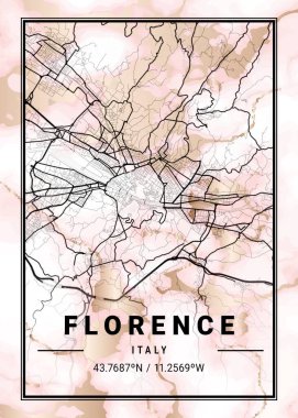 Florence - İtalya Daphne Mermer Haritası dünyanın en ünlü şehirlerinin güzel bir kopyası. Bu fiyata böyle bir baskı bulamazsın..