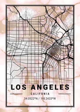 Los Angeles - Amerika Birleşik Devletleri Daphne Marble Haritası dünyanın en ünlü şehirlerinin güzel birer kopyası. Bu fiyata böyle bir baskı bulamazsın..