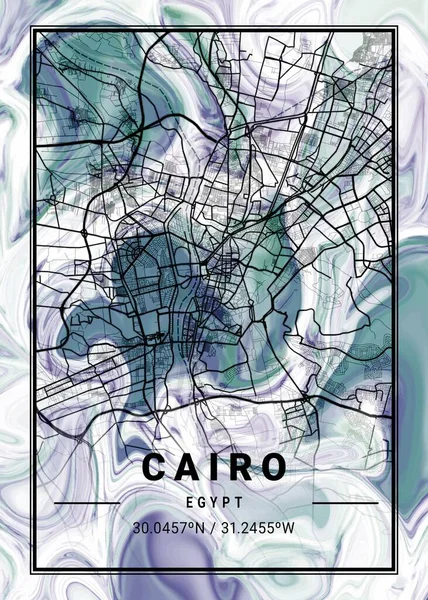 Κάιρο Αίγυπτος Μαρμάρινος Χάρτης Της Πικραλίδας Είναι Όμορφες Εκτυπώσεις Από — Φωτογραφία Αρχείου