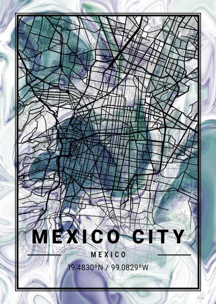 Mexiko Stadt Mexiko Löwenzahn Marmor Karte Ist Eine Wunderschöne Kopie — Stockfoto