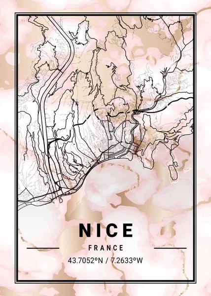 Νίκαια Γαλλία Δάφνη Μαρμάρινο Χάρτη Είναι Όμορφες Εκτυπώσεις Των Πιο — Φωτογραφία Αρχείου