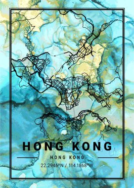 Hong Kong - Hong Kong Çiçek Kupası Mermer Haritası dünyanın en ünlü şehirlerinin güzel bir kopyası. Bu fiyata böyle bir baskı bulamazsın..