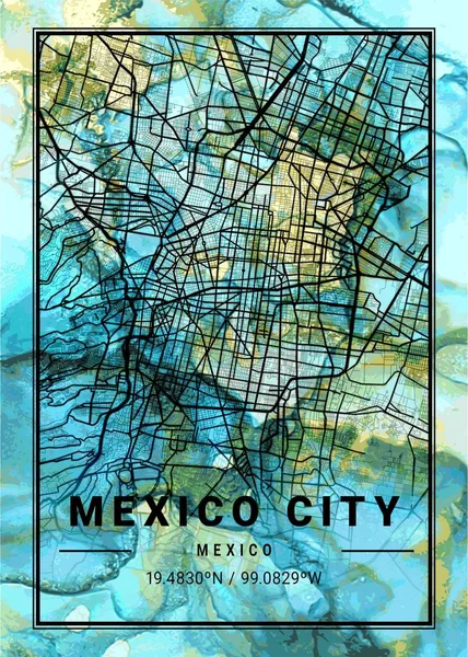 Mexiko Stadt Mexiko Flowercup Marble Map Ist Eine Wunderschöne Karte — Stockfoto