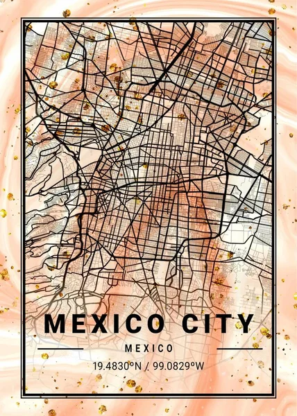 Mexiko Stadt Mexiko Frangipani Marmor Karte Ist Eine Wunderschöne Kopie — Stockfoto