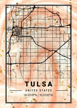 Tulsa - Amerika Birleşik Devletleri Frangipani Mermer Haritası dünyanın en ünlü şehirlerinin güzel bir kopyası. Bu fiyata böyle bir baskı bulamazsın..