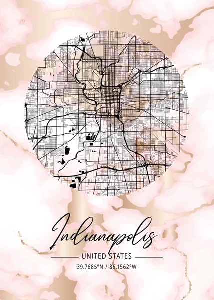 stock image Indianapolis - United States Forsythia Marble Map is beautiful prints of the world's most famous cities. You will not find a similar print at this great price.