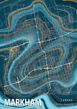 Markham - Kanada Gardenya Mermer Haritası dünyanın en ünlü şehirlerinin güzel bir kopyası. Bu fiyata böyle bir baskı bulamazsın..